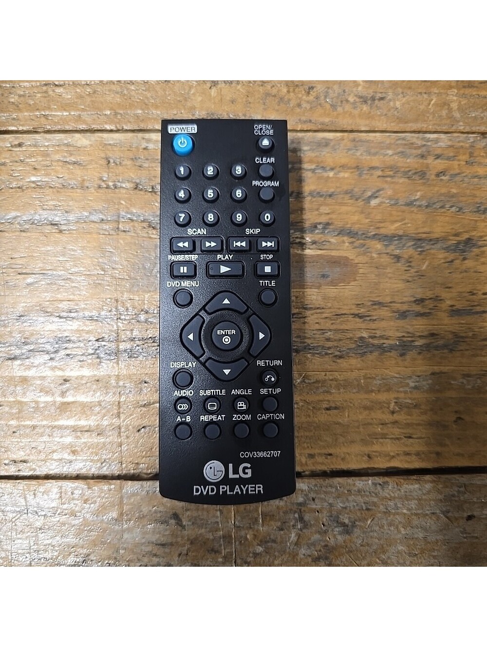 GENUINE LG COV33662707 DVD PLAYER REMOTE - DVX440 / DVX450 / DVX452 Tested OEM